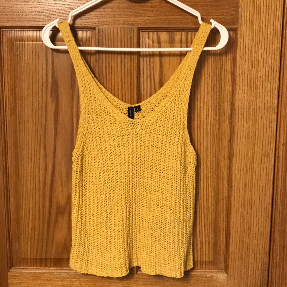 Yellow Crochet tank top
